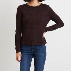 Vince Burgundy Knit Wool Blend Long Sleeve XS